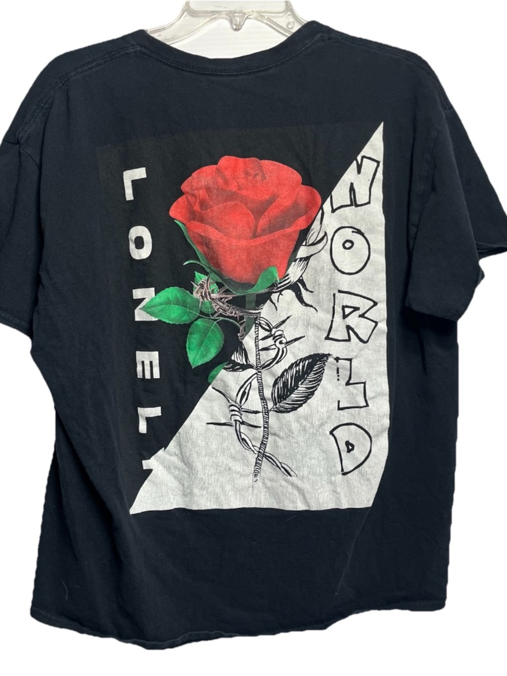 Lonely World Popular Poison Rose T-Shirt Size XL
